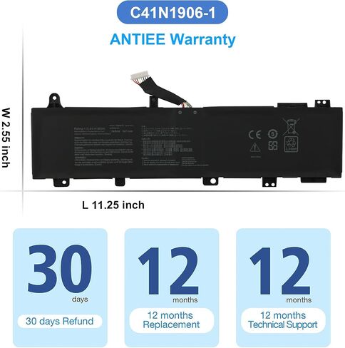 ANTIEE C31N1411 Laptop Battery Compatible with ASUS ZenBook UX305 UX305F UX305FA UX305C UX305CA U305 U305F U305FA U305UA U305CA U305LA Series Notebook 0B200-01180000 11.4V 45Wh 3Cells in Saudi Arabia