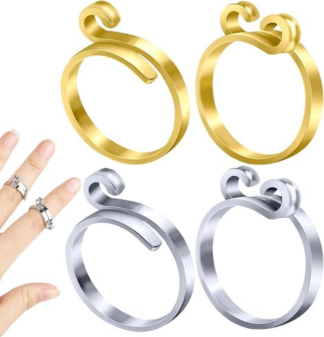 BLMHTWO 3 Pieces Crochet Ring Adjustable Yarn Ring for Crocheting Peacock Shape Knitting Loop Open Finger Ring for Mother Grandma Thanksgiving Presents Finger Yarn Guide Crochet Accessories in Saudi Arabia