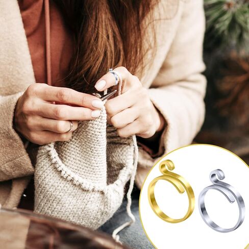BLMHTWO 3 Pieces Crochet Ring Adjustable Yarn Ring for Crocheting Peacock Shape Knitting Loop Open Finger Ring for Mother Grandma Thanksgiving Presents Finger Yarn Guide Crochet Accessories in Saudi Arabia
