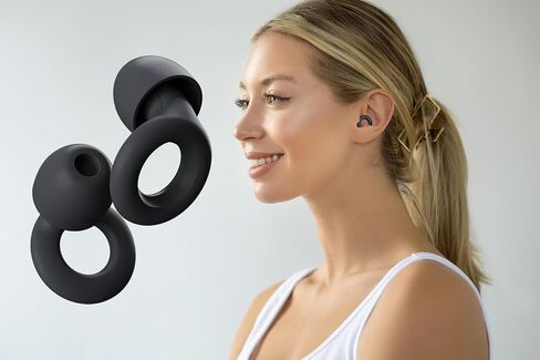 Noise Reduction Ear Plugs: Reusable, Comfort-Fit Earplugs for Sleeping & Noise Reduction, Black in Saudi Arabia
