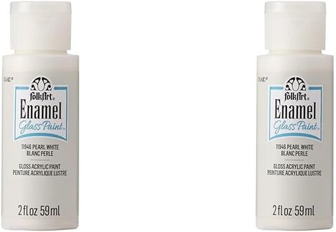 FolkArt Enamel Acrylic Craft Paint, Pearl White 2 fl oz Premium Matte Finish Paint, Perfect For Easy To Apply DIY Arts And Crafts, 11946 in Kuwait