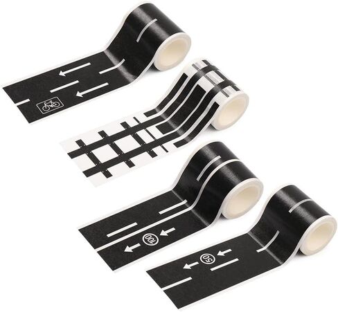 gofidin 8 Set Road Tape Traffic Sign, Railway Road Tape Sticker Wide Traffic Road Adhesive Masking Tape for Kids Study Road Signs Education in Saudi Arabia
