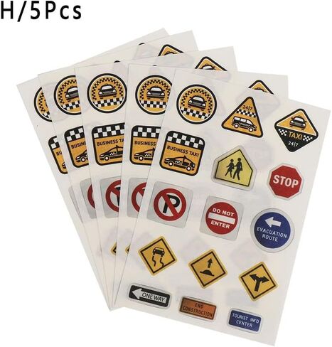 gofidin 8 Set Road Tape Traffic Sign, Railway Road Tape Sticker Wide Traffic Road Adhesive Masking Tape for Kids Study Road Signs Education in Saudi Arabia