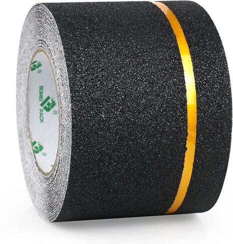 BOMEI PACK 4" x 33 Ft Anti Slip Traction Tape with Reflective Stripe,Grip Non Slip Stair Treads Tape,Non Skid Tape for Stair Treads, High Traction, Easy to Install in Saudi Arabia