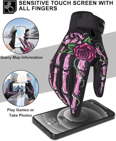 RIGWARL 10F°- 50F°Upgraded Winter Gloves Warm Waterproof, Thermal Cotton Cycling Gloves for Men Women with Touch Screen, Cold Weather Drving Gloves for Runing Camping Hiking Bike Walking Skiing Snow in Saudi Arabia