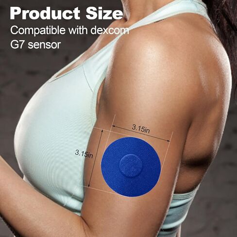 20 حزمة من الرقع اللاصقة لـ G7، أغطية كاملة مرنة وقابلة للتنفس مقاومة للماء لجهاز Dexcom G7، رقعة تراكب خالية من اللاتكس لمستشعر G7، غراء طبي مضاد للحساسية يدوم طويلاً بدون فتحة (مختلط) in Kuwait