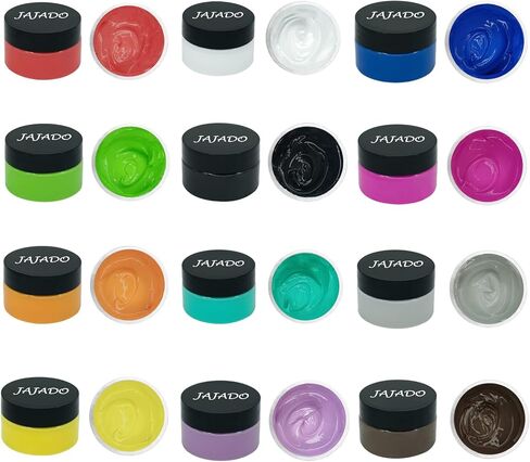 JAJADO 24 Pcs Chalk Paste and 2 Mini Squeegee, 10 ML Chalk Paste Paint Silk Screen Print DIY Tool for Stencil Transfers On Wood, T-Shirt, Cup, Gift Card, Home Art Craft Paste in Kuwait