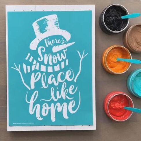 JAJADO 24 Pcs Chalk Paste and 2 Mini Squeegee, 10 ML Chalk Paste Paint Silk Screen Print DIY Tool for Stencil Transfers On Wood, T-Shirt, Cup, Gift Card, Home Art Craft Paste in Kuwait