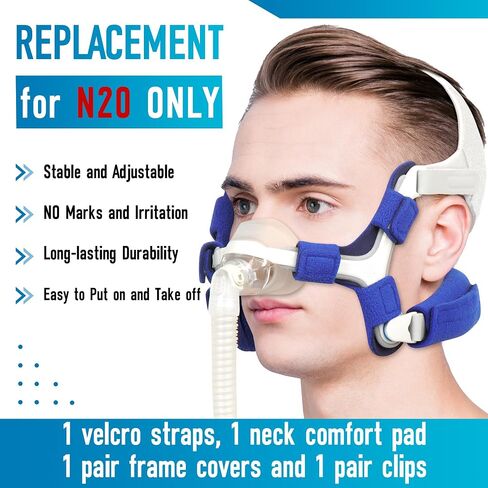 Replacement Supplies for N20 Include Straps with Pads Adjustable Velcro 2 Pack Covers NO Marks and Irritation and Quick-Release Clips in Saudi Arabia