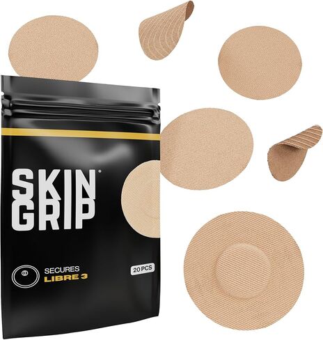 رقع Skin Grip CGM لـ Freestyle Libre 3 (20 قطعة)، مقاومة للماء والعرق لمدة 10-14 يومًا، شريط لاصق مقطوع مسبقًا، حماية مستمرة لمراقبة الجلوكوز (وردي) in Kuwait