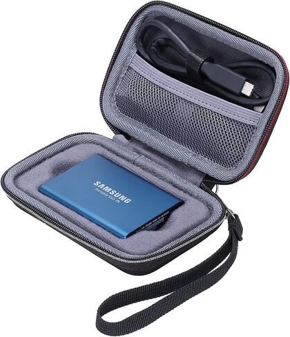اكس اناد حافظة حماية لجهاز سامسونج T7 محمول SSD (خارجي اسود داخلي ازرق) in Kuwait