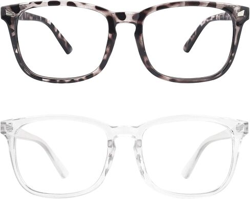 نظارات حجب الضوء الأزرق مكونة من قطعتين من نظارات ألعاب الكمبيوتر المربعة الأنيقة للنساء والرجال in Kuwait