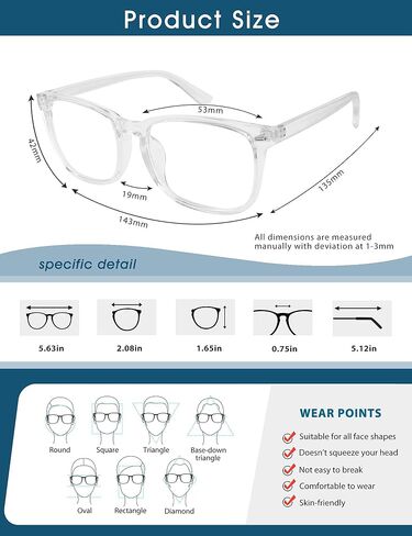 نظارات حجب الضوء الأزرق مكونة من قطعتين من نظارات ألعاب الكمبيوتر المربعة الأنيقة للنساء والرجال in Kuwait