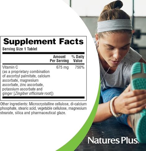فيتامين C الأستر، 675 مجم، 90 قرصًا، NaturesPlus in Saudi Arabia