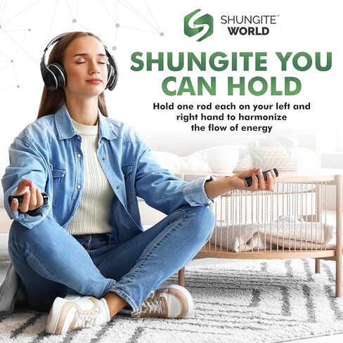 2 pcs Authentic Shungite Harmonizers Polished Cylinders Set Chakra Healing Protection Crystals for Grounding Shungite Stones for Meditation Therapy Negative Energy Protection in Kuwait