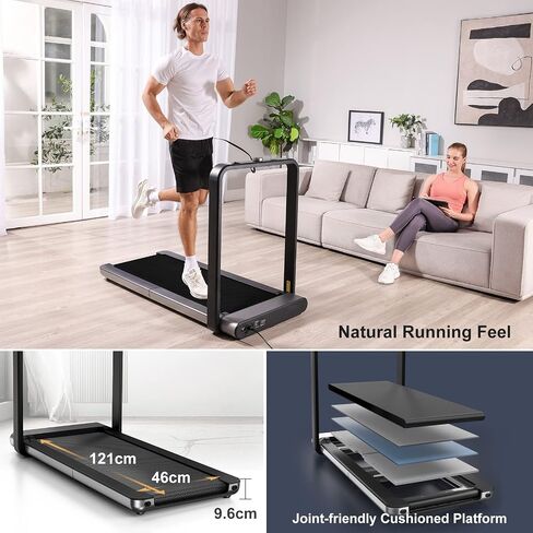WALKINGPAD X21 Foldable Treadmill Smart Double Folding Walking Pad and Running Machine Fitness Exercise Gym Alternative 1.0-7.5MPH Support NFC LED Display Black in Saudi Arabia