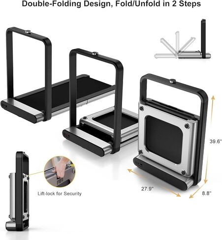 WALKINGPAD X21 Foldable Treadmill Smart Double Folding Walking Pad and Running Machine Fitness Exercise Gym Alternative 1.0-7.5MPH Support NFC LED Display Black in Saudi Arabia
