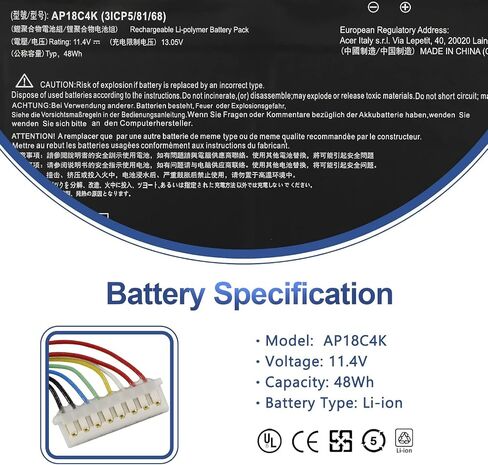 AP18E7M AP18E8M Battery for Acer Nitro 5 AN515-54 AN517-51 AN515-55 AN515-52 AN515-43 AN515-44 AN515-45 AN517-52, Nitro 7 AN715-51, Aspire 7 A715-74G,Predator Helios 300 PH315-52 PH315-53 PH317-53 in Saudi Arabia