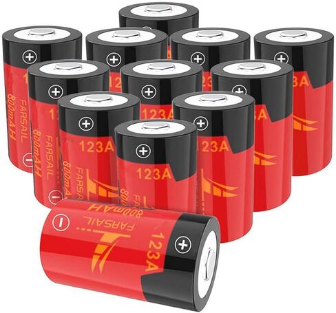 FARSAIL Arlo Batteries Rechargeable 123A, 8-Pack 800mAH 123A NiMH Batteries Rechargeable for Arlo VMC3030 VMK3200 VMS3130 3230C 3430 3530 Cameras, Flashlight in Saudi Arabia