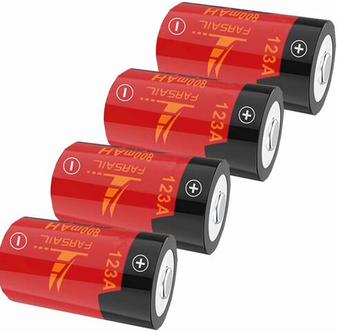 بطاريات FARSAIL Arlo قابلة لإعادة الشحن 123A، 8 عبوات 800 مللي أمبير 123A NiMH بطاريات قابلة لإعادة الشحن لكاميرات Arlo VMC3030 VMK3200 VMS3130 3230C 3430 3530، مصباح يدوي in Kuwait