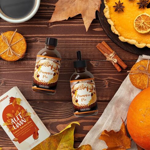 Pumpkin Pie Fragrance Oil 4 Fl Oz (120ml), ARVIDSSON Pumpkin Spice Essential Oil, Natural Pumpkin Pie Oil for Diffusers, Fall Essential Oil for Candle Making, Cozy Autmun Scented Oil in Kuwait