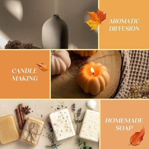 Pumpkin Pie Fragrance Oil 4 Fl Oz (120ml), ARVIDSSON Pumpkin Spice Essential Oil, Natural Pumpkin Pie Oil for Diffusers, Fall Essential Oil for Candle Making, Cozy Autmun Scented Oil in Kuwait