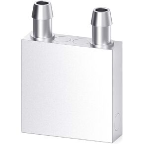 DIYhz Aluminum Water Cooling Block, Liquid Water Cooler Heat Sink System for PC Computer CPU Graphics Radiator Heatsink Endothermic Head Silver(40mm x 160mm x 12mm)