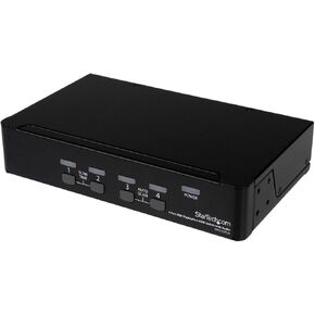StarTech.com 4 Port DisplayPort KVM Switch - 4K 60Hz - Single Display - Dual Port UHD DP 1.2 USB KVM Switch with Integrated USB 2.0 Hub & Audio - Dell, HP, Apple, Lenovo - TAA Compliant (SV431DPUA2)