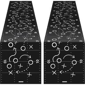 Sliner 2 Pcs Football Table Runner Football Themed Party Decorations Football Centerpieces for Boy Sport Football Birthday Party Football Kitchen Dining Table Runner 13 x 71 Inch