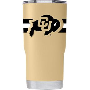 Gametime Sidekicks Colorado 20oz Black Tumbler - Officially Licensed, 18/8 Stainless Steel, Double-walled, Vacuum-insulated, UV LED Printed Logos, Sweatless, Stays Hot/Cold - 360 Wrap