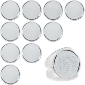 10pcs Brass Laser Engraving Blanks Blank Challenge Frosted Coin with Acrylic Protection Box - 40mm for DIY Crafts Birthday Travel Commemorative Collection