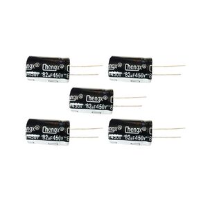 82uF 450V 18X30 +/-20% -25 to +105°C 5PCS Aluminum Electrolytic Capacitors,82 MFD,82uF 450V Capacitor,82uF Capacitor,450V Capacitor,82uF Capacitor 450V