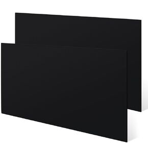 Sasylvia 2 Pcs 1/4" x 8" x 12" Black HDPE Sheet Solid Hdpe Plastic Sheet High Density Polyethylene Sheet Heavy Duty Plastic Board 1/4 Inch Thick for DIY Projects Machining Home