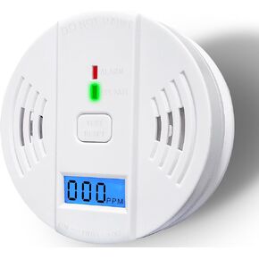 Carbon Monoxide Detector,Carbon Monoxide Alarm Battery Powered,CO Detector with Sensitive CO Sensor,LCD Digital Display and Sound Warning,CO Alarms Monitor for Home,Office,Travel
