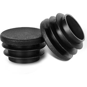 19mm (3/4 Inch) Round Plastic Plug, Round White Plastic End Cap, Hardware Plugs, Pipe Tubing End Cap for Chair Table Stool Leg, 10 PCS