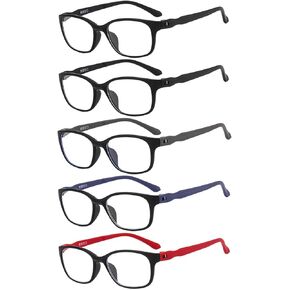 Z&L HOUSE 5 Pack Reading Glasses for Men and Women, Ultra-light Blue Light Reading Glasses, Everyday Readers Glasses