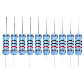 YOKIVE 30 PCS Metal Film Resistors, 120 Ohm Resistor with 2W 1% Tolerance, Lead, Good for DIY Electronic Projects (5 Color Bands, 15.5+/-1mm)