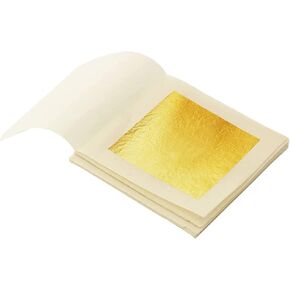 Edible Gold Leaf Sheets 20 pc 24 Karat 1.7" X 1.7" Genuine for Cooking, Cakes & Chocolates, Decoration, Health & Spa (Gold) (20)