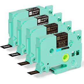 Vixic 480BT Label Tape 4B21Z, Compatible Brother Label Tape Replacement for Brother TZe-241 TZ-241 Laminated P Touch Label Tape 18mm 0.7 Inch Black on White for PTD400 PTD410, 4-Pack