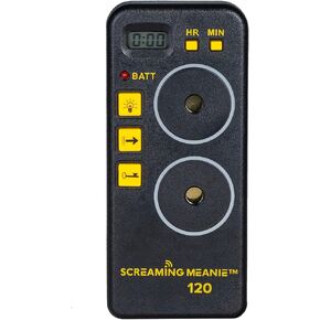 Screaming Meanie TZ-120 Extremely Loud Alarm Timer, Multi-Purpose Timer with 2 Sound Levels Perfect for Heavy Sleepers, Truckers, or Travelers (9v Battery Included) - Yellow