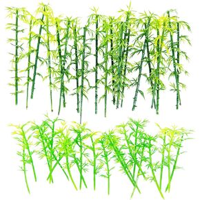 Cayway 34 PCS Model Trees Coconut Palm Model Trees, 1.7~6.7 Inch Mixed Model Trees for Model Train Railway Architecture Diorama DIY Scenery Landscape