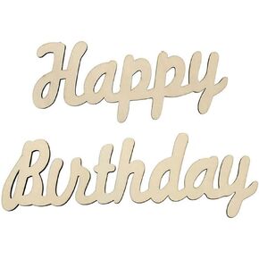 Wooden Happy Birthday Sign Cutout Letters Wall Decoration Wood Ornaments for Birthday Party