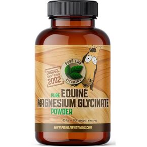 Pure Lab Vitamins Equine Magnesium Glycinate Powder - 454 g Made in Canada
