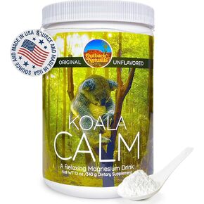 Koala Calm Magnesium Citrate Powder Drink Mix Supplement - Magnesium Powder for Sleep, Stress Relief & Relaxed Muscles, High Absorption Magnesium Citrate 400mg, Apple Cinnamon Flavor