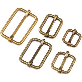 Swpeet 50Pcs Gun-Black Metal Rings Metal Rectangle Adjuster Triglides Slides Buckle, Roller Pin Buckles Slider Strap Adjuster Keychains - 1/2 Inch, 3/4 Inch, 1 Inch, 5/4 Inch, 5/8 Inch in Kuwait