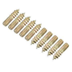 uxcell M4x20mm Hanger Bolts, 24pcs Double Ended Thread Dowel Screws for Wood Furniture Connecting