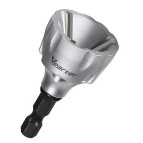 Deburring External Chamfer Tool for Metal, Countersink Chamfering Drill Bit with Carbide Blades, Bolt Thread Repair Tool Quick Release Hex Shank Fits 1/2" to 1-3/8"