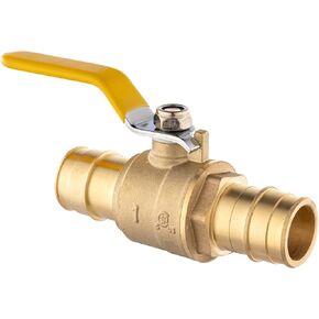 10_Pack EFIELD 1/2 Inch Brass Ball Valve for Pex-A Pipe, F1960 Expansion Type only for Pex-A Pipe, Yellow Handle Brass UPC Certified