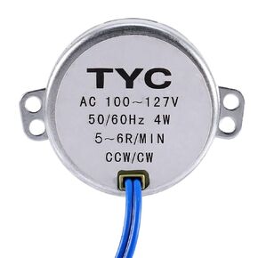 Synchronous Motor Large Torsion 50/60Hz AC 100‑127V 5‑6RPM/MIN CCW/CW 4W Used for Electric Fan Ventilation Mechanism, Heater