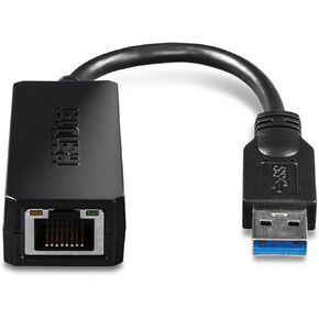 TRENDnet 3-Port USB 3.0 Hub with 10/100/1000 Mbps Gigabit Ethernet Adapter, 3 x USB 3.0 Ports, RJ-45 Gigabit Ethernet Port, Supports XP, Vista, Windows, Mac OS 10.6-10.9, Nintendo Switch, TU3-ETGH3